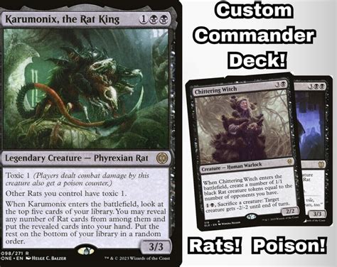 MTG Commander Rat Deck EDH Deck Karumonix The Rat King 100 Magic Cards