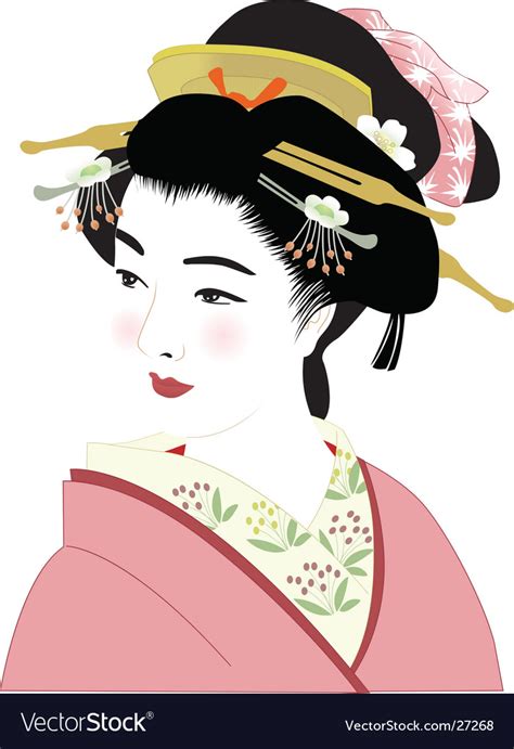 Geisha Royalty Free Vector Image Vectorstock