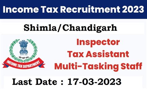 Income Tax Recruitment 2023 Apply For Income Tax Inspector Tax