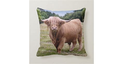 Highland Cow Pillow | Zazzle