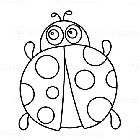 Funny Ladybug Cartoon Line Icon 20953226 Png