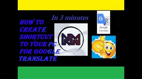 How To Create Shortcut To Your Pc For Google Translate In Minutes