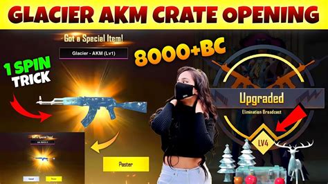 Spin Tricks Pubg Akm Glacier Crate Opening Girl Gamer Pubg Lite