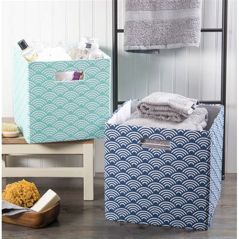 Ebern Designs Jennafer Waves Fabric Bin Reviews Wayfair