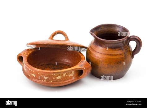 Clay Jugs Old Ceramic Vases Stock Photo Alamy