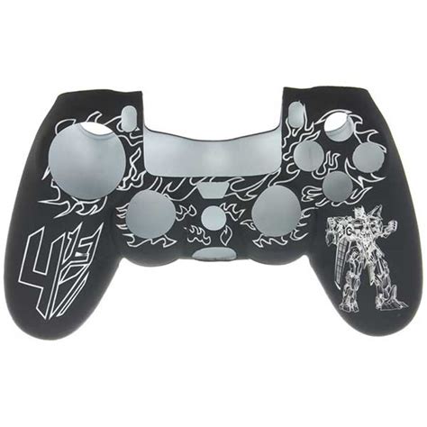 Silicone Case Skin Transformers Black White Ps4 Controller