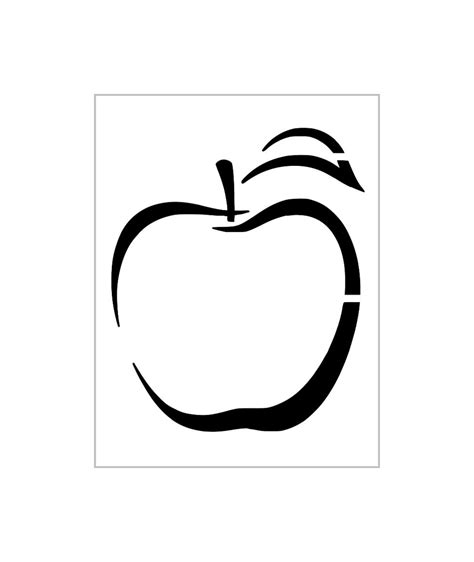 Apple Stencil Fruit Outline Kitchen Decor Design Reusable Sheet S715 Etsy