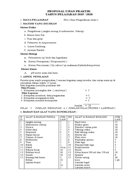 Proposal Ujian Praktik 2020 Pdf