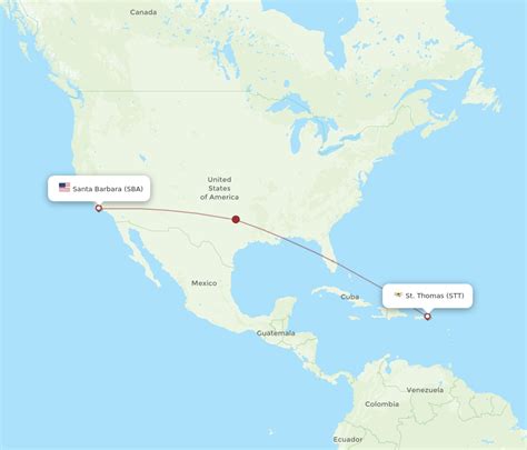 Flights From Santa Barbara To Saint Thomas Sba To Stt Flight Routes