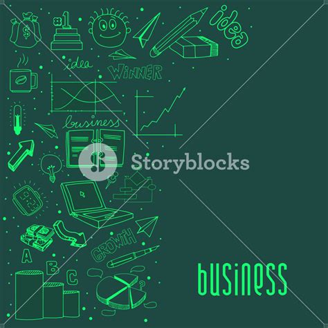 Various collection of business infographic elements on green background ...