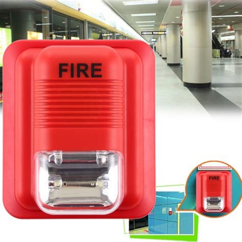 Sound Light Fire Alarm Warning Strobe Horn Alert Safety System Sensor