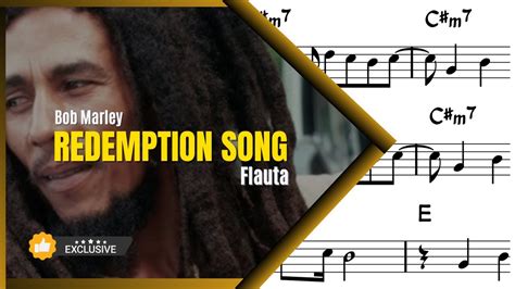 Partitura Flauta Transversal Playback Redemption Song Bob Marley