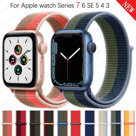 Pulseira De Nylon Tecido Para Apple Watch S Rie Se Shopee