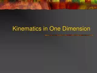 Ppt Chapter Describing Motion Kinematics In One Dimension