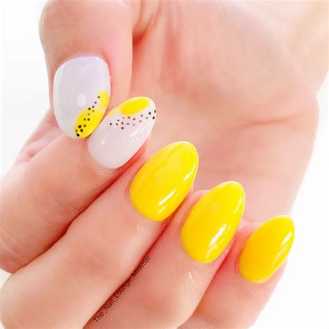 Bright Yellow Abstract Nail Art Design Abstract Nail Art Yellow