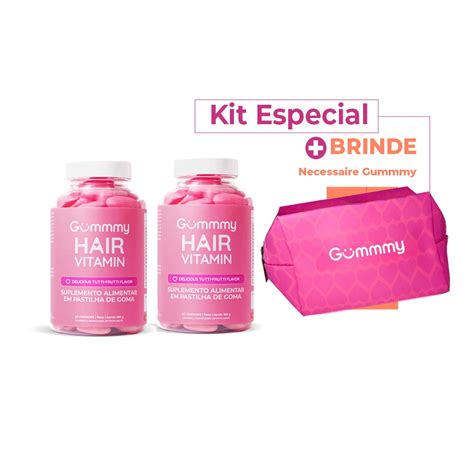 Gummy Hair Suplemento Alimentar Em Goma Tutti Frutti Flavor 2 Unidades