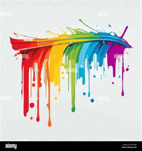 Smears, stains of colored paint on a white background, multicolored ...