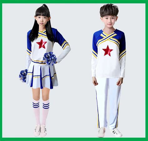 Children Competition Cheerleaders Team Uniforms Performance Costume ...