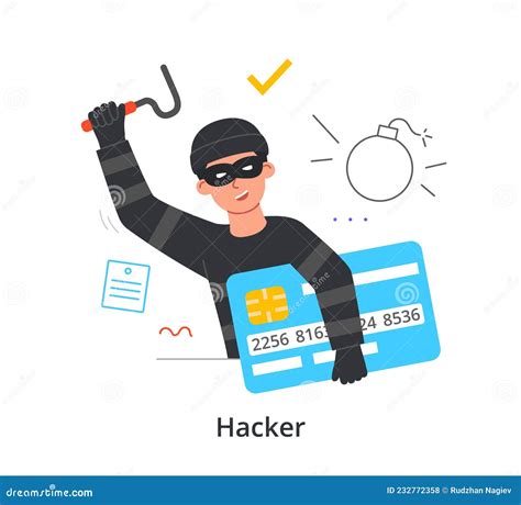 Cyber Crime Concept Stock Vector Illustration Of Digital 232772358