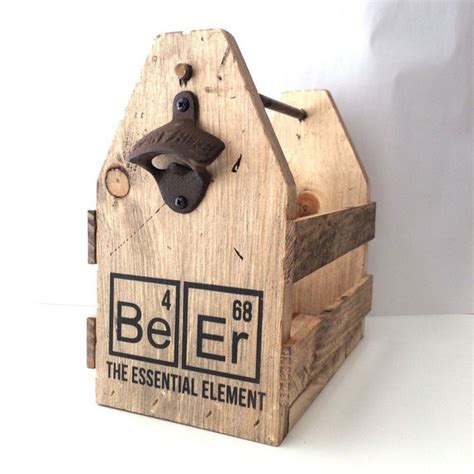 Beer holder wood beer holder bottle opener six pack