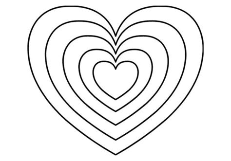 Printable Rainbow Heart Coloring Page