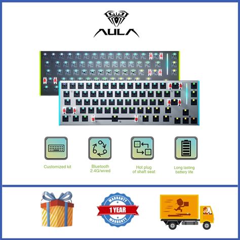 Aula F Wireless Bluetooth Mechanical Keyboard Kit Key Rgb Diy Hot Swappable Customized