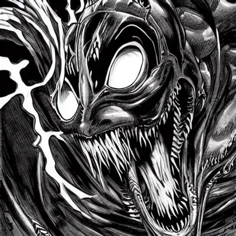 Venom By Kentaro Miura Highly Detailed Black And Stable Diffusion