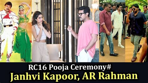 RC16 Pooja Ceremony Ram Charan Janhvi Kapoor Buchi Babu Sana