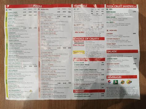 Menu At Joeys Pizza Mumbai Shop 1