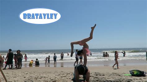 Gymnastics On The Beach Wk 2405 Bratayley Youtube