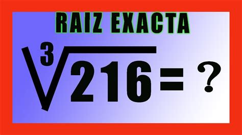 Qual A Raiz Cúbica De 216 - LIBRAIN