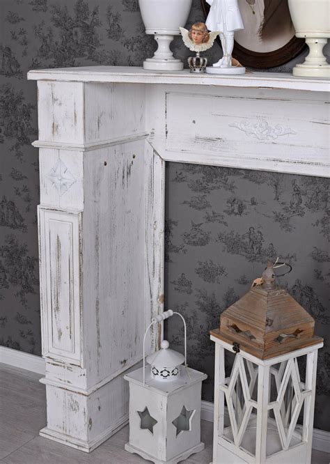 Obudowa Kominkowa Drewniana Biała Shabby Chic Sklep Antyki24 pl