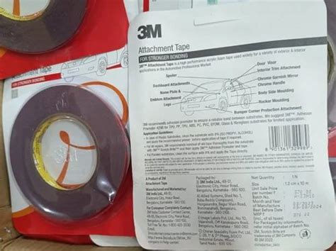 Backing Material PVC 3m Attachment Tape Aft Duble Side 12MMX10MTR At