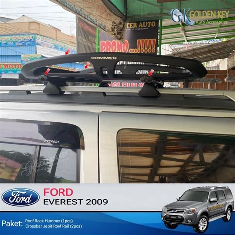 Jual PAKET Ford Everest Roof Rack Hummer Crossbar Jepit Roof Rail