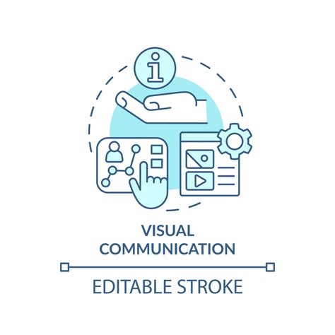 Visual communication turquoise concept icon. Way to communicate with