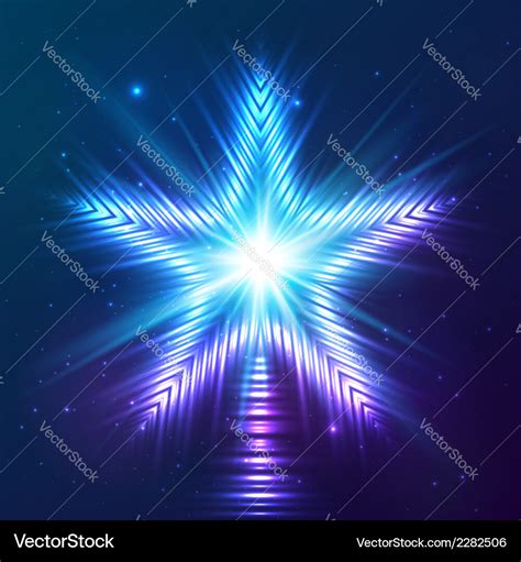 Blue shining star Royalty Free Vector Image - VectorStock