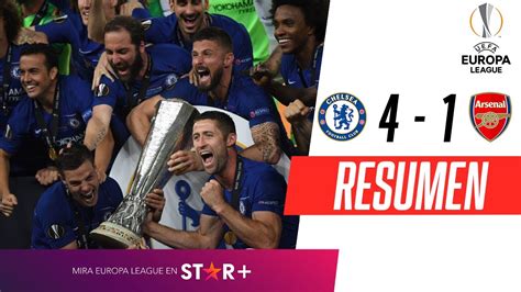 ¡los Blues Aplastaron A Los Gunners Y Ganaron La Europa League Chelsea 4 1 Arsenal Resumen