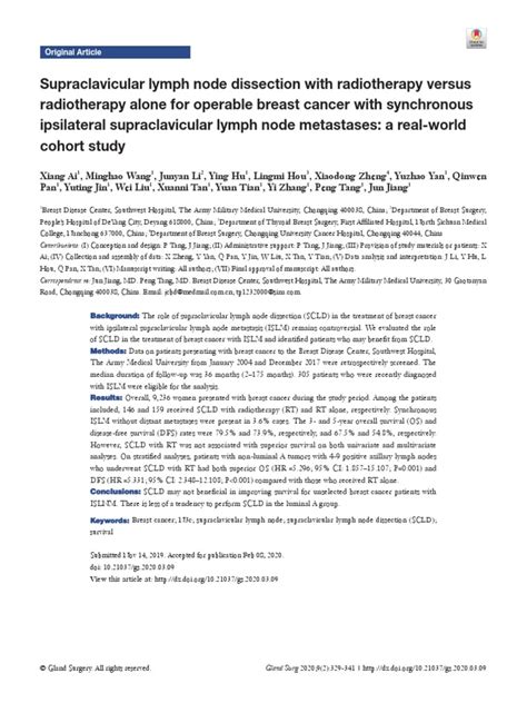 Supraclavicular Lymph Node | PDF | Breast Cancer | Metastasis