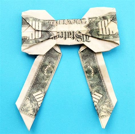 Money Bow With Ribbons Origami Dollar Tutorial Diy Fj Contreras Artofit