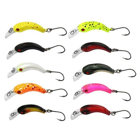 Mini Minnow Wobblers Triangle Hooks Fish Popper Bass Plastic Lures