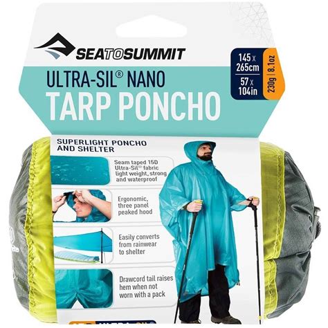 Sea To Summit Ultra Sil Nano Tarp Poncho Free Delivery Snowys Outdoors