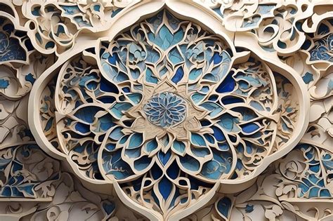 Premium Photo | Islamic Art Patterns on a Clean White Surface