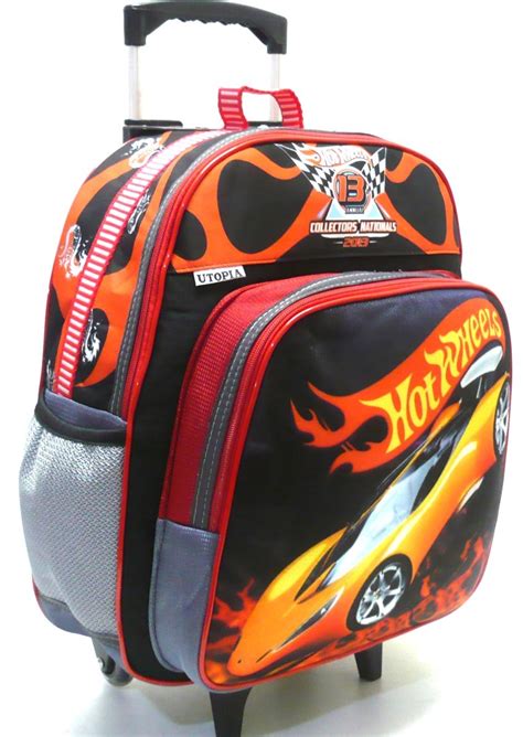 Mochila Escolar Hot Wheels Veloz Rodinhas Tam G Meninos F R Em Mercado Livre