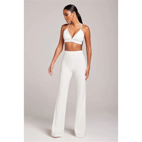 Nadine Merabi Pants Jumpsuits Nadine Merabi Charlotte White Wide