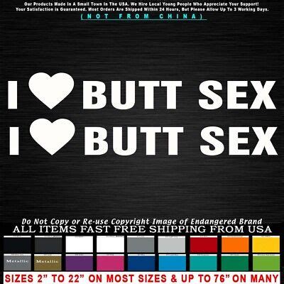 Gay I Heart Love Butt Sex Funny 2 Stickers EBay