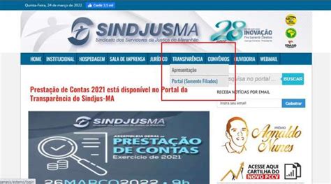 Portal da Transparência do Sindjus MA agora tem acesso restrito somente