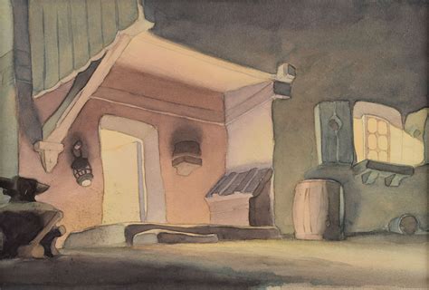 Dwarfs Cottage Preliminary Background From Snow White And The