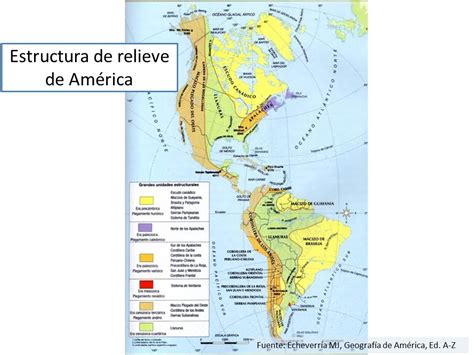 Mapa De America Y Su Relieve