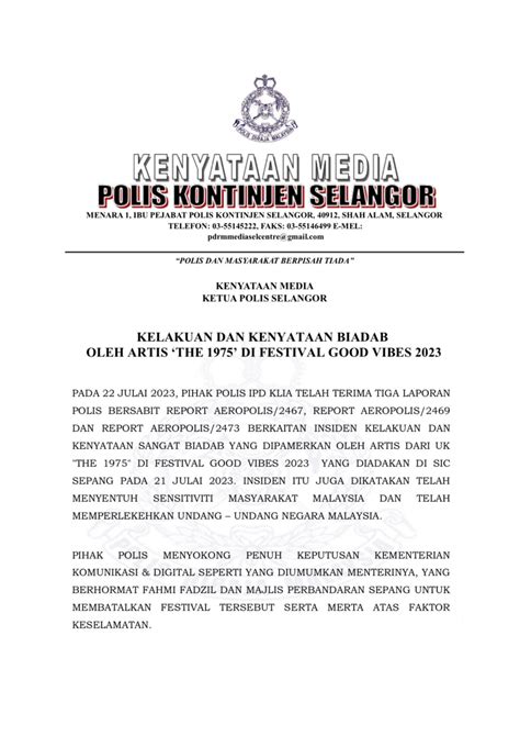 Bfm News On Twitter Selangor Police Have Summoned Those Involved