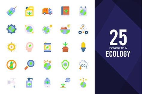 Premium Vector 25 Ecology Flat Icons Pack Vector Illustration